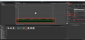 Ground sprite in Unity with Box Collider and Order in Layer settings