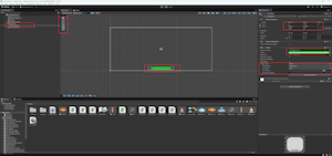 Canvas with HealthBar UI Image configured as a horizontal filled bar