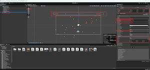 Stars Particle System placed above scene with adjusted settings