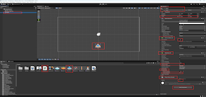 Player object with Rigidbody2D, Circle Collider 2D, and PlayerMove script